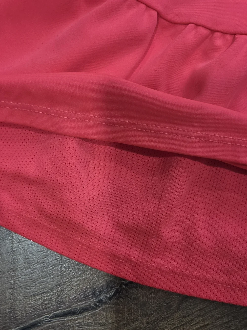 Nike Girls Neon Pink Long Sleeve Top with Gray & Pink Patterned Leggings